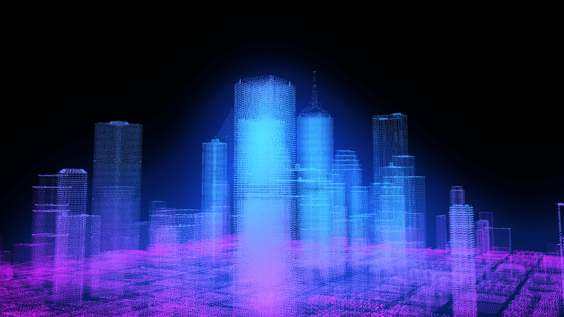 Futuristic digital city background